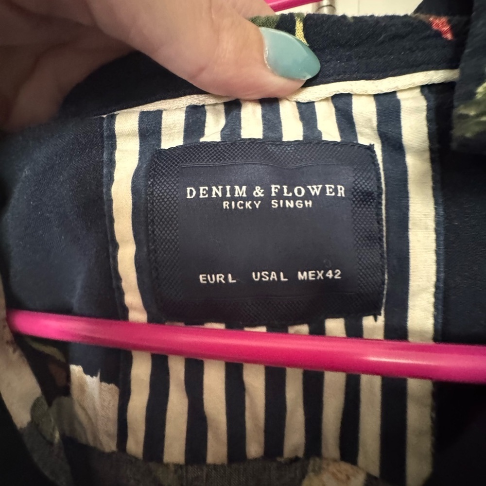 Denim & Flower Navy and Red Floral Shirt - Picture 4 of 4